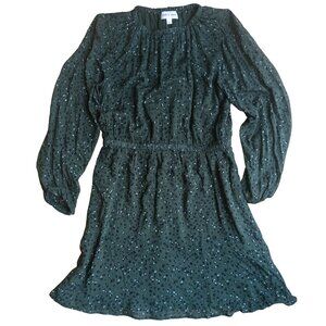 Anthropologie Cloth And Stone Rayon Floral Knee Length Long Sleeve Dress